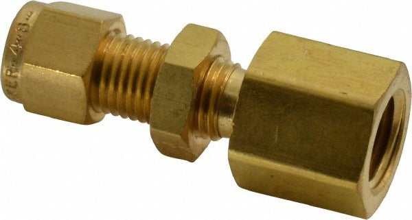 PARKER Parker 4FBC4N-B Bulkhead Female Connector 1/4 in Fnpt