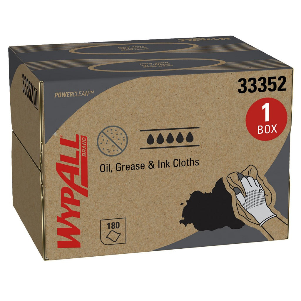 KIMBERLY-CLARK Wypall 33352 Industrial Dry Shop Towels 180 Sheets
