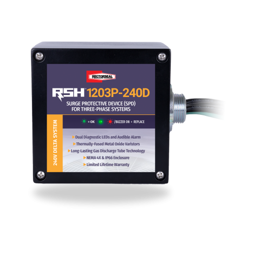 RECTORSEAL RECTORSEAL 96452 Surge Protective Device 3-Phase 240V Delta