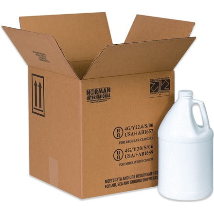 BSC PREFERRED Bsc Preferred HAZ1052 Corrugated Carton 4-jug Pack of 20