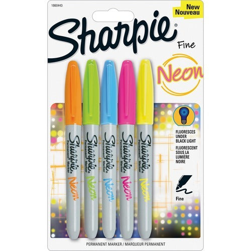 SHARPIE Newell Brands SAN1860443 Neon Markers Set of 5