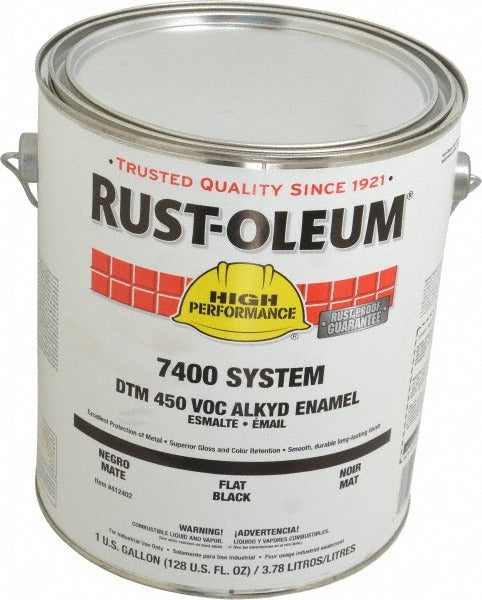 RUST-OLEUM Rust-oleum 412402 Industrial Enamel Paint Flat Black 10 Gal