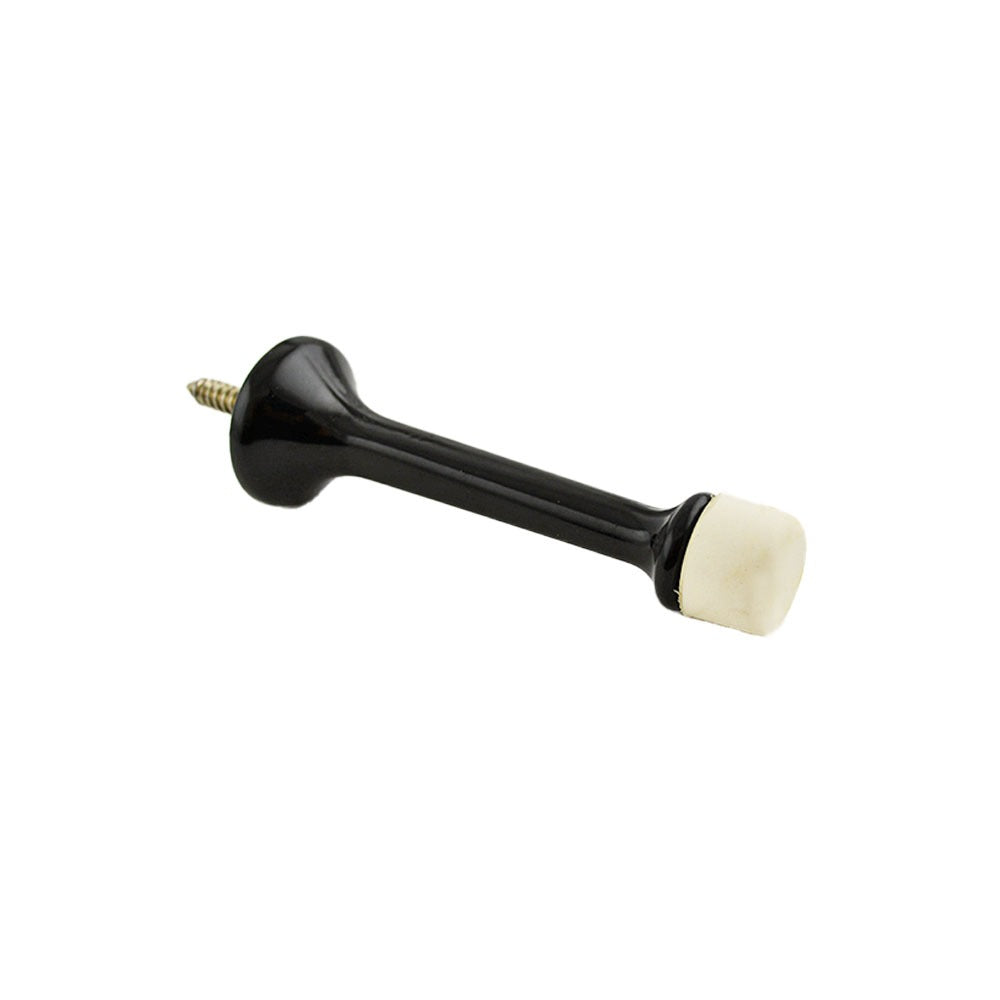 IVES Ives 61ABLK Solid Door Stop Black Aluminum
