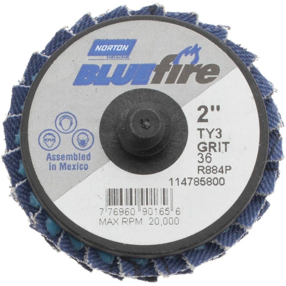 NORTON Norton 77696090165 Flap Disc 36 Grit Type 27 2 Inch