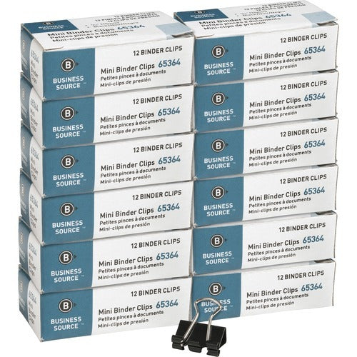 BUSINESS SOURCE Business Source BSN65364BX Mini Binder Clips 12 Pack
