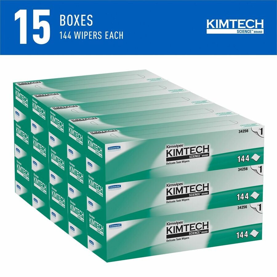 KIMBERLY-CLARK Kimberly-Clark KCC34256CT Kimtech Kimwipes Delicate Task Wipers (144/Box, 15/Carton)