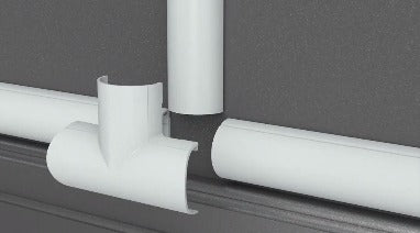 D-LINE D-line flet3015w-2pk Raceway Tee Fitting White 2-pack