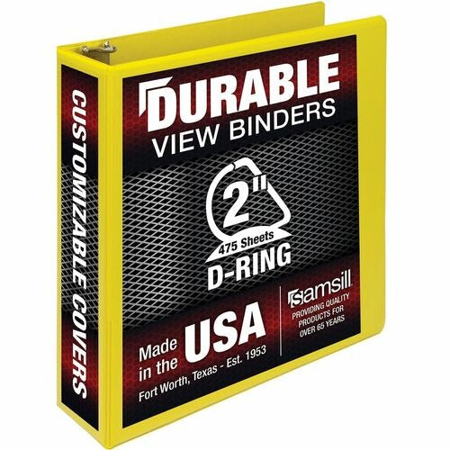 SAMSILL Samsill SAM16461 D-ring Binder 2 Inch 475 Sheet Yellow