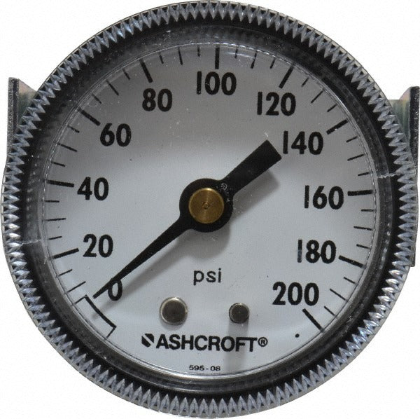 ASHCROFT Ashcroft 662876000562 Pressure Gauge 0-200 Psi 2 in Dial