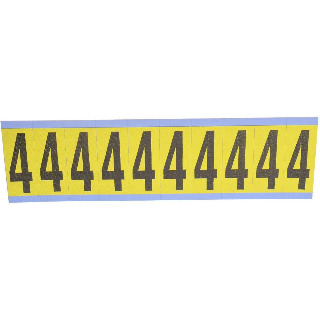 STRANCO Stranco SB5-4 Number Label 4 Inch Yellow Vinyl
