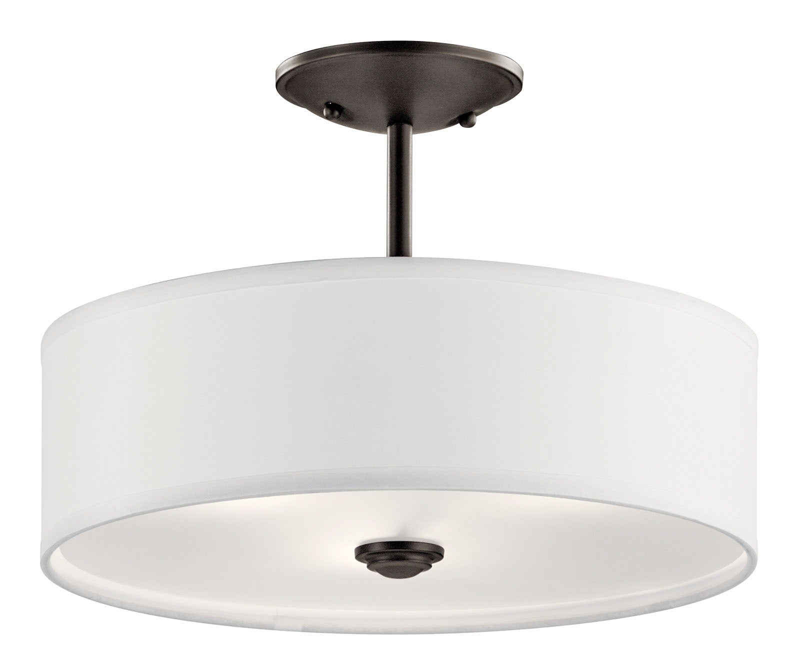 KICHLER Kichler Kich 43675oz Semi Flush 3-light 14 Inch Olde Bronze