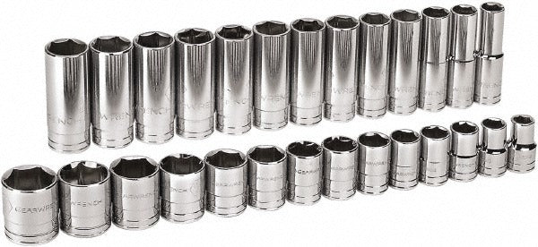 GEARWRENCH Gearwrench 80729 27 Pc Deep Socket Set 1/2 in Drive Sae