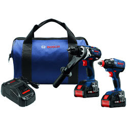 Bosch GXL18V225B24 Core18V 2-Tool Kit with Brute Tough Hammer Drill Driver (HDH183), Impact Driver (IDH182) and (2) Fatpack Batteries (6.3Ah)