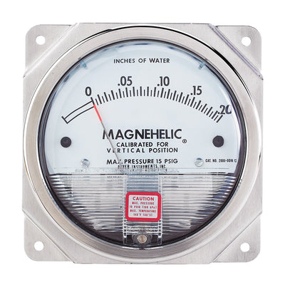 Dwyer 2000-00N Magnehelic Differential Pressure Gauge 0.05-0-0.20WC