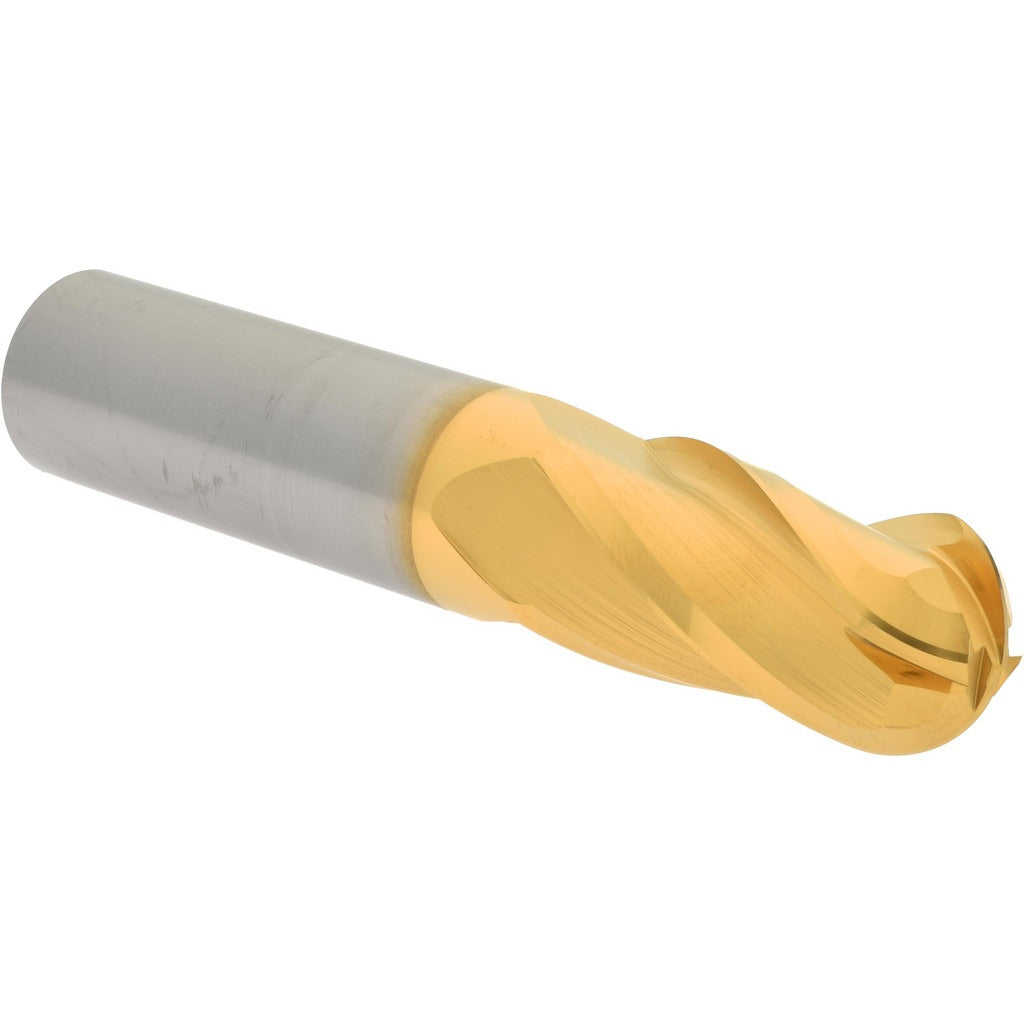 HERTEL Hertel E6250048 Ball End Mill 0.75 in 4 Flute Carbide Tin