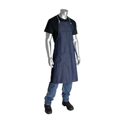 PIP 200-012 Bib Apron, Cotton Denim, 38 in L x 28 in W