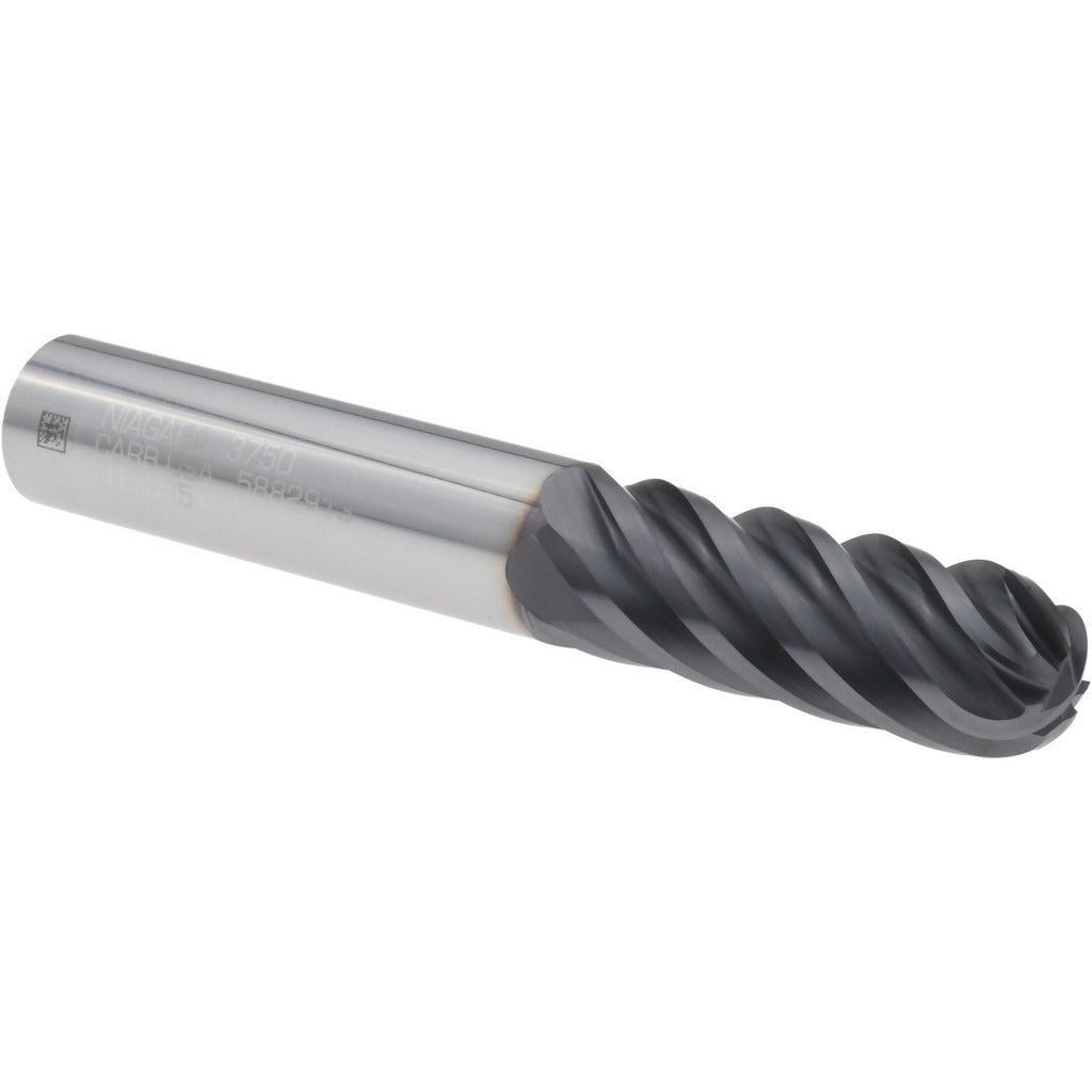 SECO TOOLS Seco 03115947 Ball End Mill 3/8 in 6 Flute Solid Carbide Altin