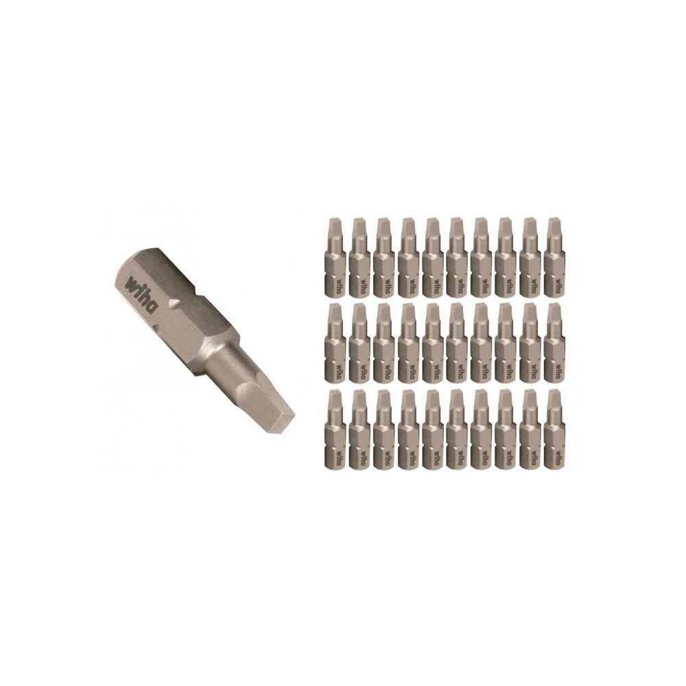 WIHA Wiha 72538 Square Drive Insert Bit 2 Point 25 Mm 30 Pack