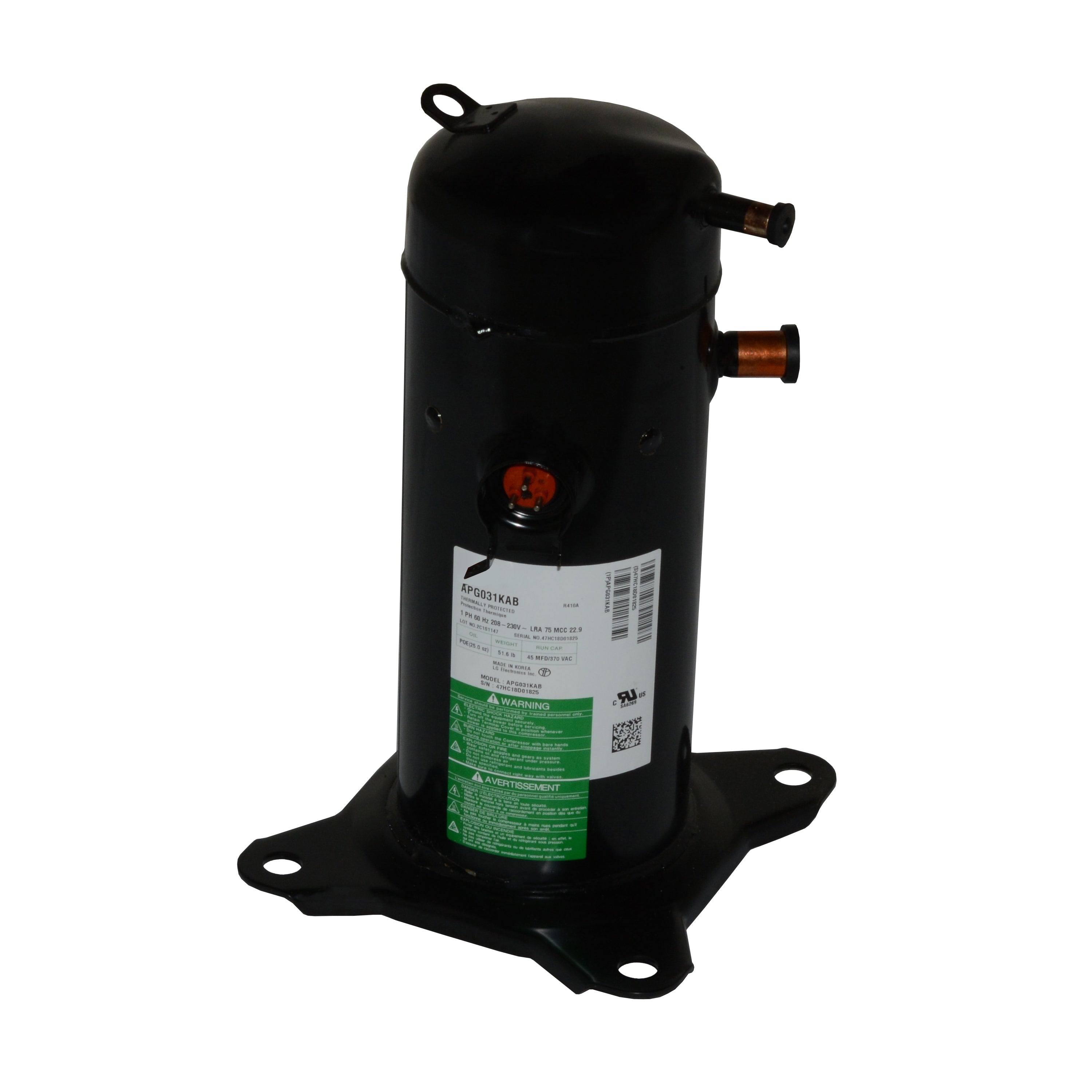 INTERNATIONAL COMFORT PRODUCTS APG031KAB COMPRESSOR PARTS & ACCESSORIES