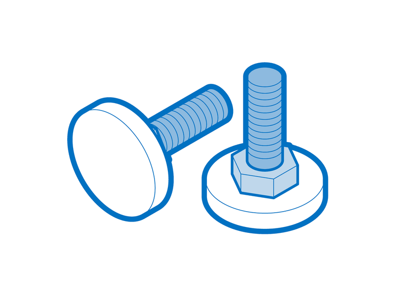 MIDEA 12638100003322 CASTERS AND LEGS