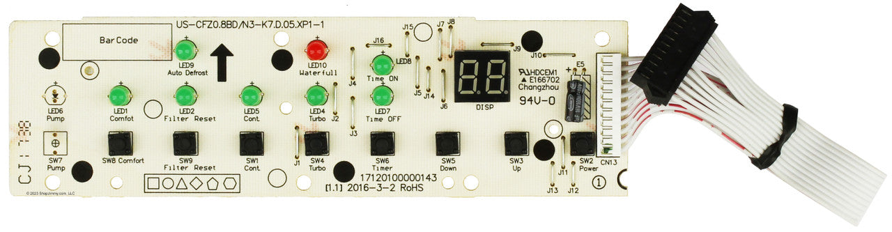 MIDEA 17120100000401 DISPLAY CONTROL BOARDS