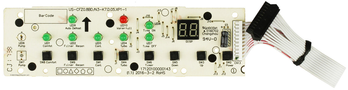 MIDEA 17120100000401 DISPLAY CONTROL BOARDS