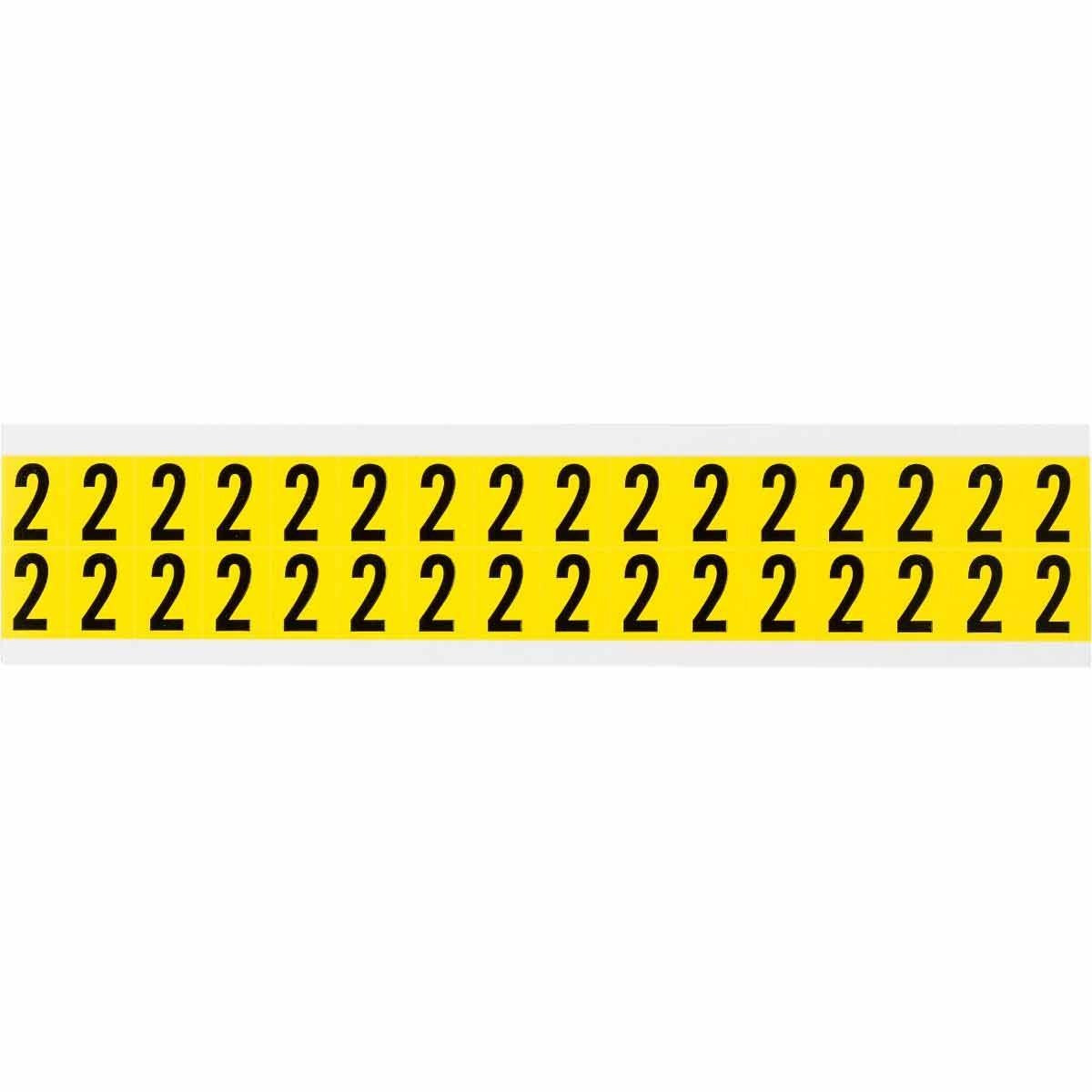 BRADY Brady 3420-2 Repositionable Vinyl 0.625 in Numbers (Card of 32 Labels)