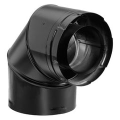 Duravent 46DVA-E90B Vent Elbow 90 Degree Non-Adjustable 4 x 6-5/8 Inch Aluminum/Galvanized Steel Black