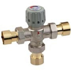 RESIDEO AM101R-US-1/U Mixing Valve AM-1R Proportional 3/4 Inch Nickel Plated Brass Union Sweat EPDM 150 Pounds per Square Inch