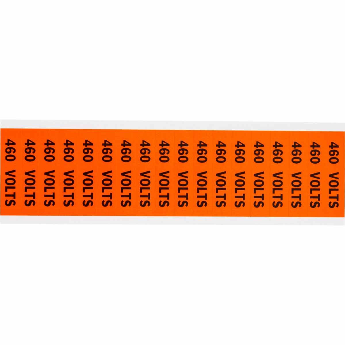 BRADY Brady 44314 conduit and voltage label 460 volts (2-1/4 in x 1/2 in, 18 per card)