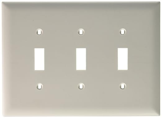 LEGRAND Legrand TPJ3-W Trademaster Junior Jumbo Standard Wallplate (3 Gang 4.9 in x 6-15/16 in)