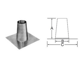 SELKIRK Selkirk 104815 (4RV-TF) RV Series Bvent Gas Roof Flashing, Tall Cone, Flat, 4