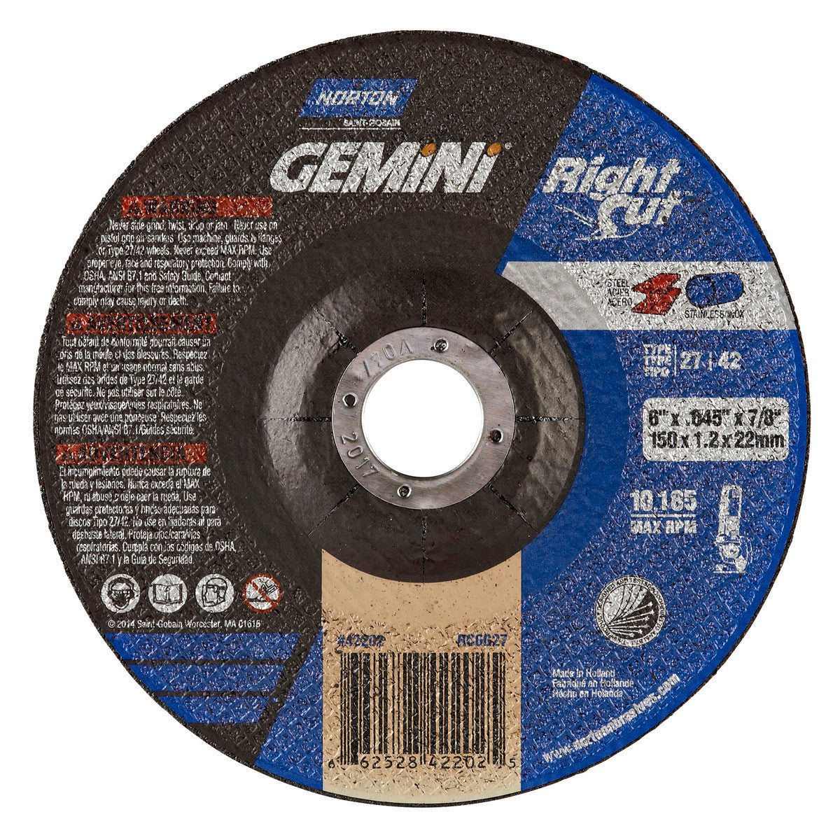 NORTON 66252842202 GRINDING & CUT OFF WHEELS