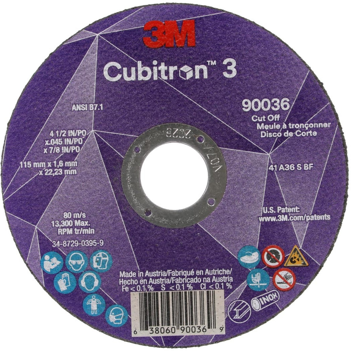3M 7100304006 GRINDING & CUT OFF WHEELS