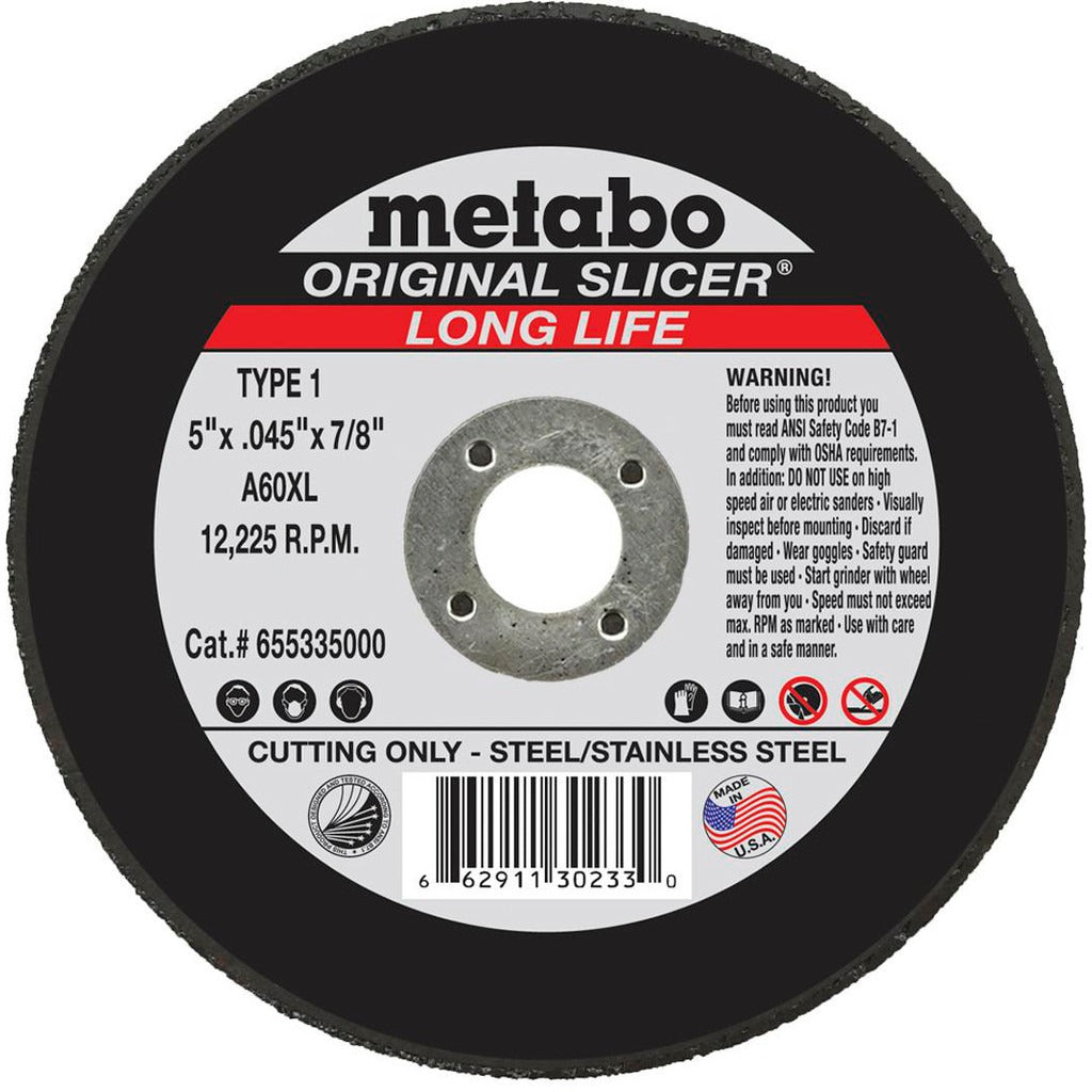 METABO Metabo 655335000 Type 1 Cutoff Wheel 5 in 60 Grit