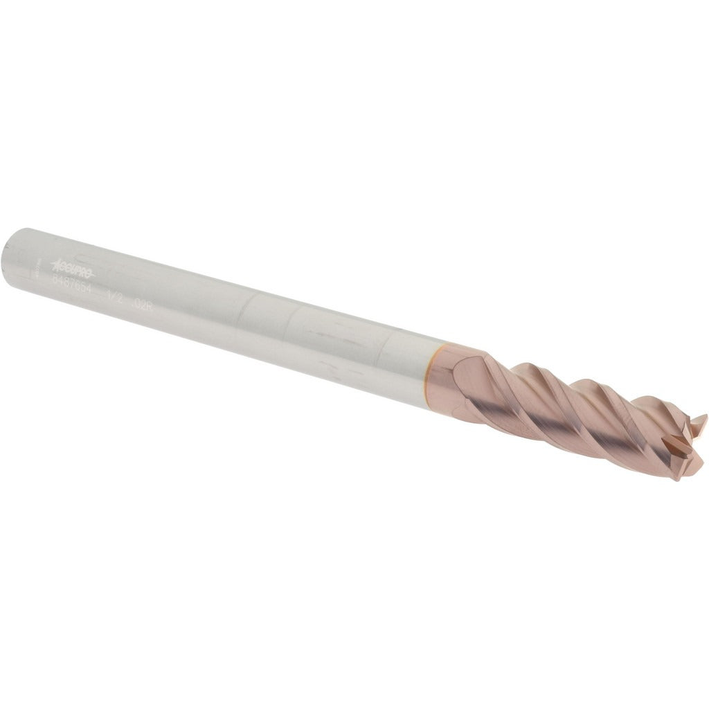 ACCUPRO Accupro 12183730 Corner Radius End Mill 1/2 in 4 Flute Ticn