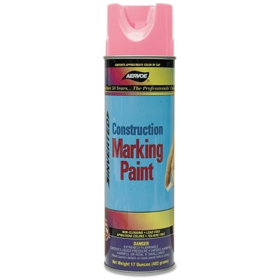 Aervoe 249 Fluorescent Pink 16 Oz Construction Marking Paint