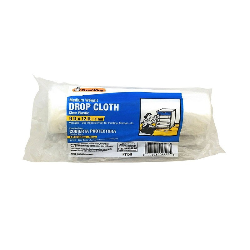 FROST KING Frost King P115R Drop Cloth 1 mil (9 ft x 12 ft)