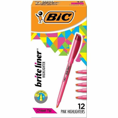 BIC Bic BICBL11PK Brite Liner Highlighter 5 Colors Dozen