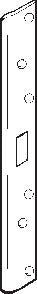 DON-JO Don-jo AST21346WH Double Hole Door Strike 18 in White