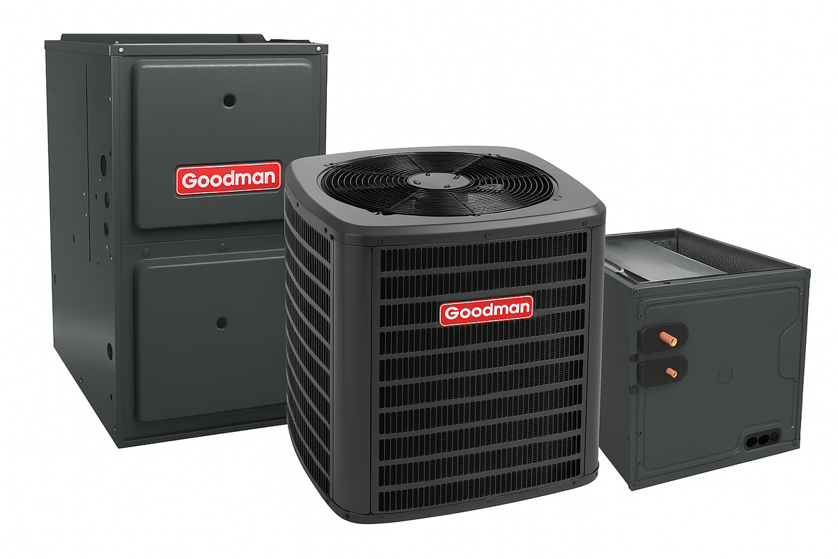GOODMAN GLXS4BA3610/CAPTA3626B3/GR9S800804CX SPLIT AIR CONDITIONING SYSTEM