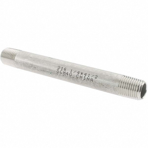 VALUE COLLECTION Value Collection 6BN1/4*41/2 Ss Pipe Nipple 1/4 in Grade 316
