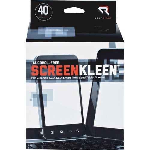 READ RIGHT Read/right REARR1391 Screen Cleaning Wipes Box of 80