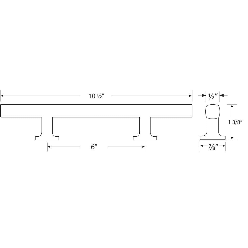 EMTEK Emtek 86683US4 Freestone Extended Pull Satin Brass 6in