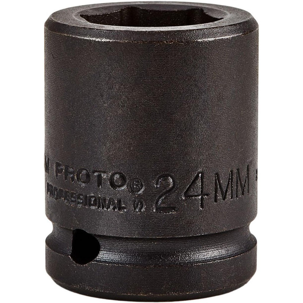 PROTO Proto J07524M Impact Socket 3/4 in Drive 24mm 6-pt
