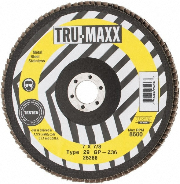 TRU-MAXX Tru-maxx 66254443428 Flap Disc 36 Grit Type 29 7 Inch