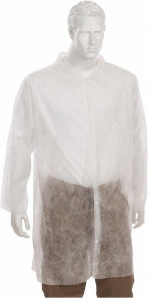 PRO-SAFE Pro-safe KM-LC0-WO-NW-LRG-WHITE Lab Coat Large White 30-pack