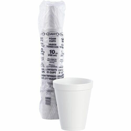 DART Dart Container Corp DCC10J10 Foam Cup 10 Oz 25-pack