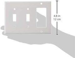 Leviton 80421-W 2-Toggle 1-Decora/GFCI Device Combination Wallplate