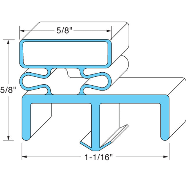 DOOR GASKET 8' SNAP-IN MAGNETIC